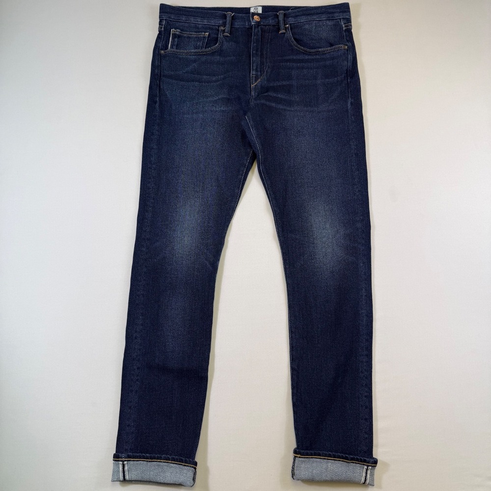 Hiroshi Kato The Scissors Slim Tapered Jeans Mens 34 fits 36x35 Blue Selvedge